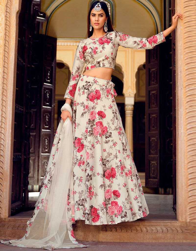 Georgette Georgette Floral Lehenga